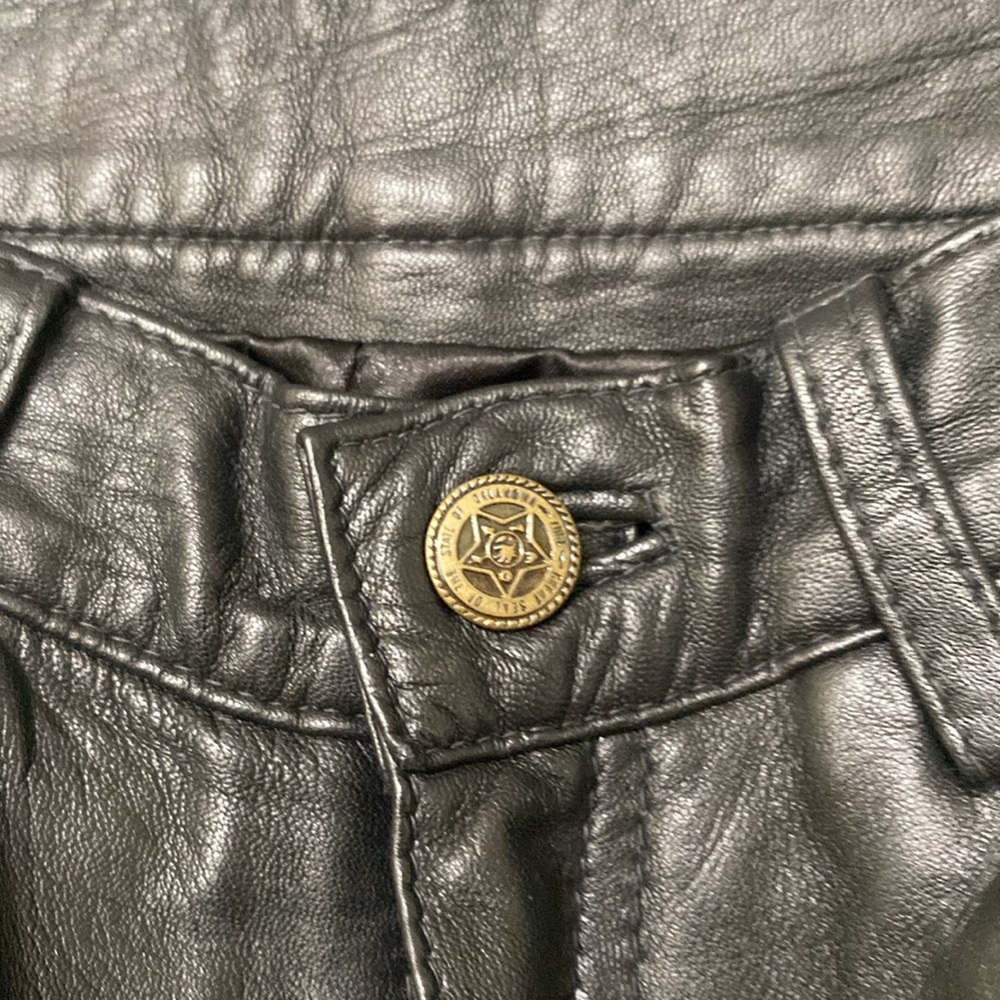 BLACK LEATHER PANTS - Picture 5 of 11
